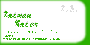 kalman maler business card